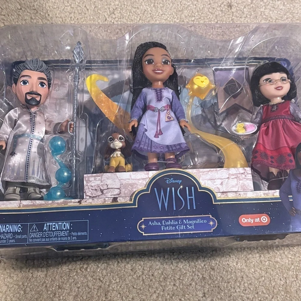 Disney Wish Doll Trio with Purple and Red Outfits